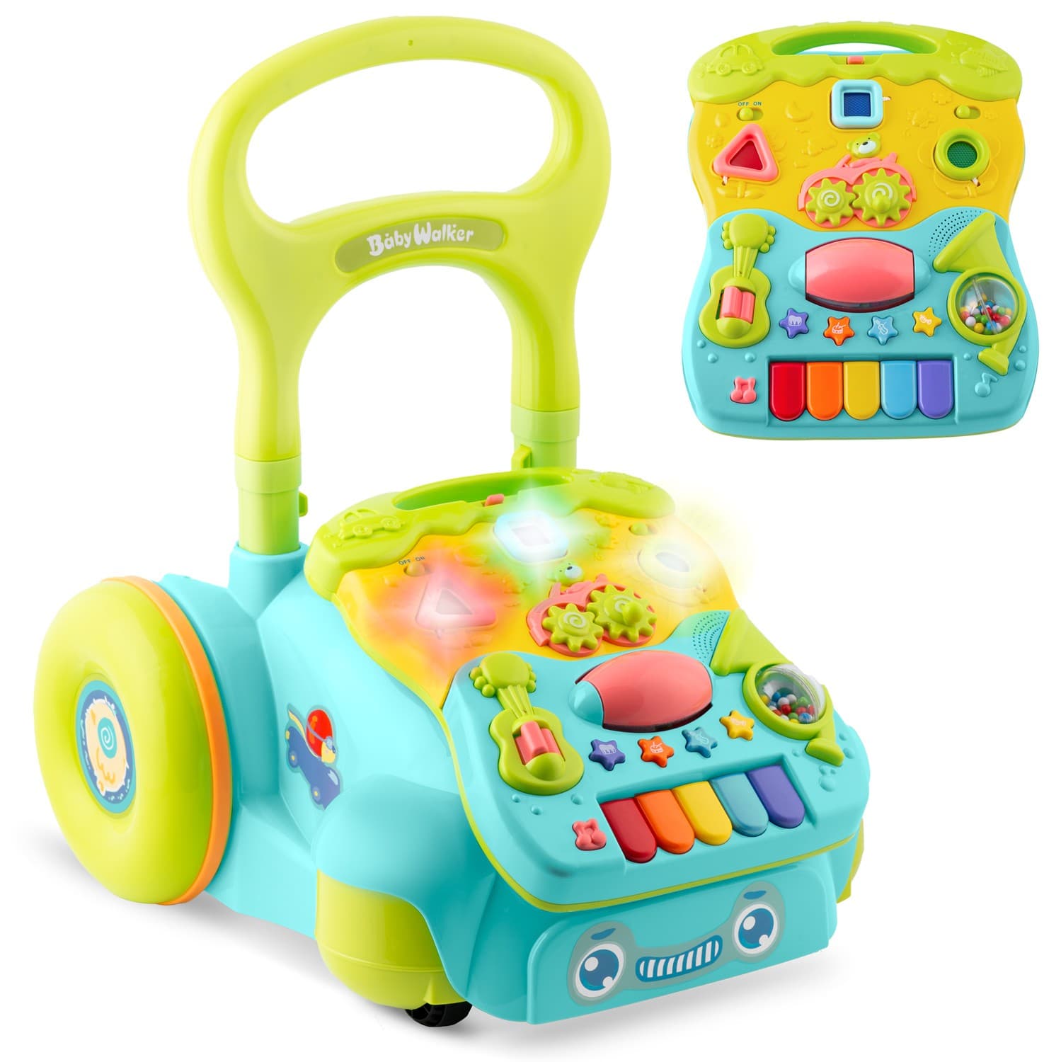 Chodzik edukacyjny z muzyką 2w1 RK-744 Ricokids turkusowy 