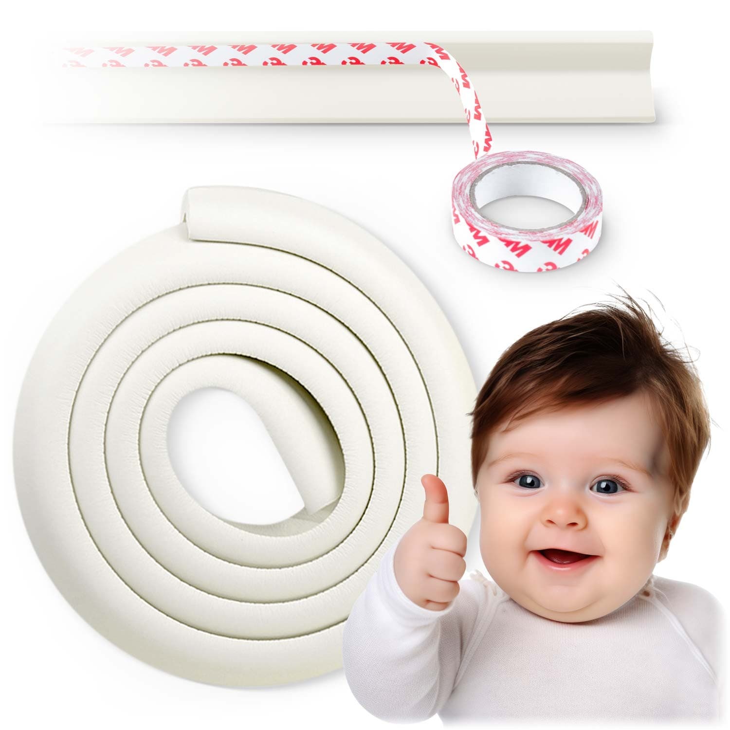 Zabezpieczająca taśma piankowa Ricokids 798700 biała 2 m 