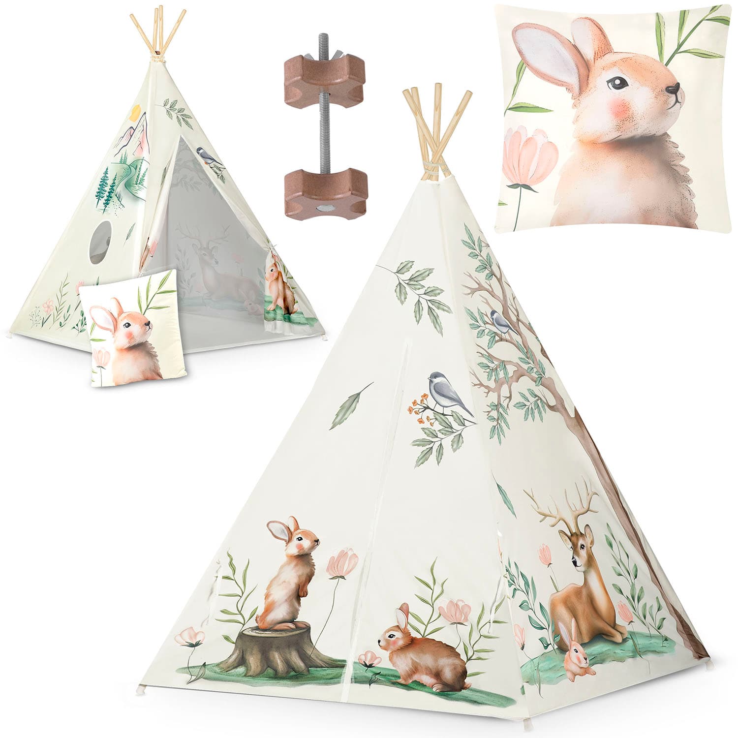 Namiot tipi dla dzieci Nukido - beżowe 