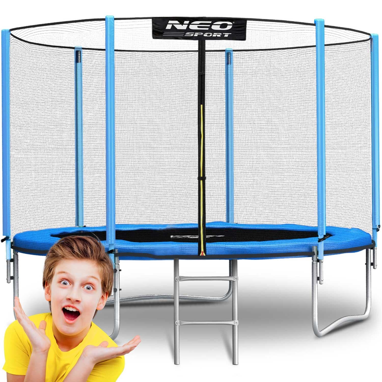 NeoSport Trampolina ogrodowa 6ft/183cm z siatką zewnętrzną i drabinką 