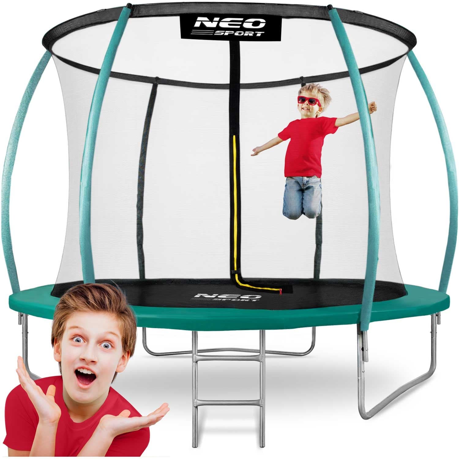 NeoSport Trampolina ogrodowa profilowana 10ft/312cmz siatką wewnętrzną 