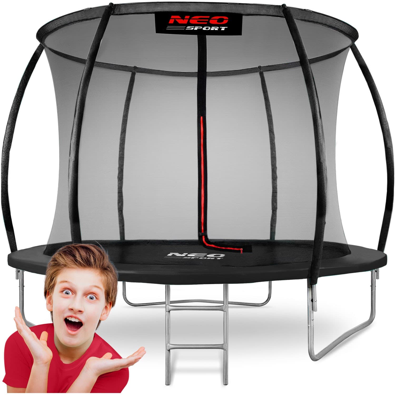NeoSport Trampolina ogrodowa profilowana 8ft/252cm z siatką wewnętrzną 