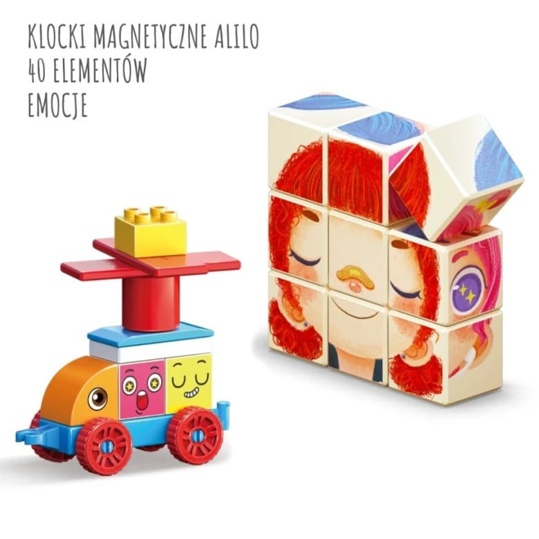 Klocki magnetyczne Alilo - emocje - 40 el