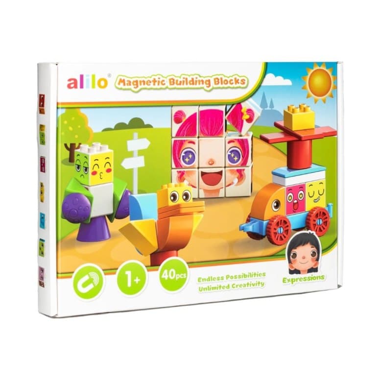 Klocki magnetyczne Alilo - emocje - 40 el