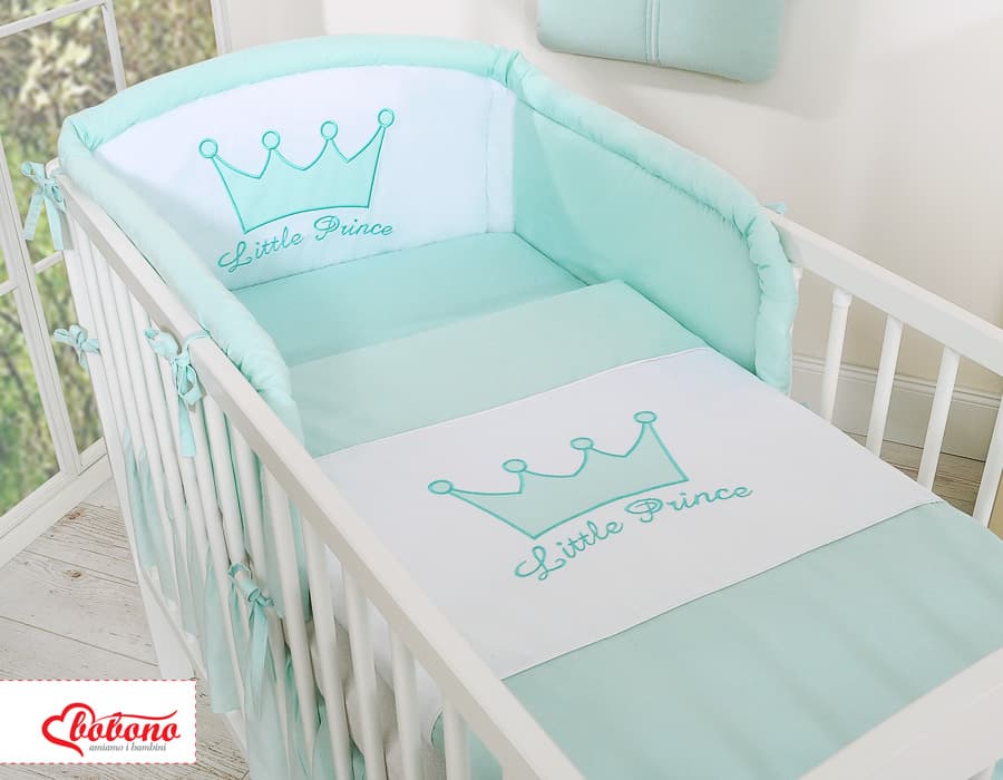 Pościel 3-cz- Little Prince/Princess miętowy