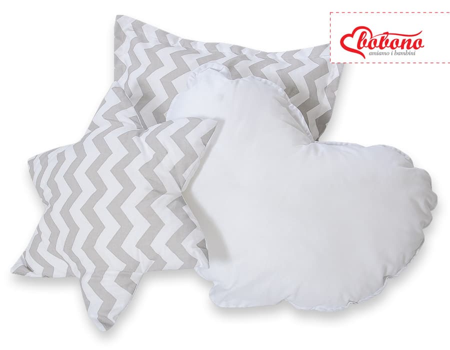 Zestaw poduszek 3cz. Chevron szary