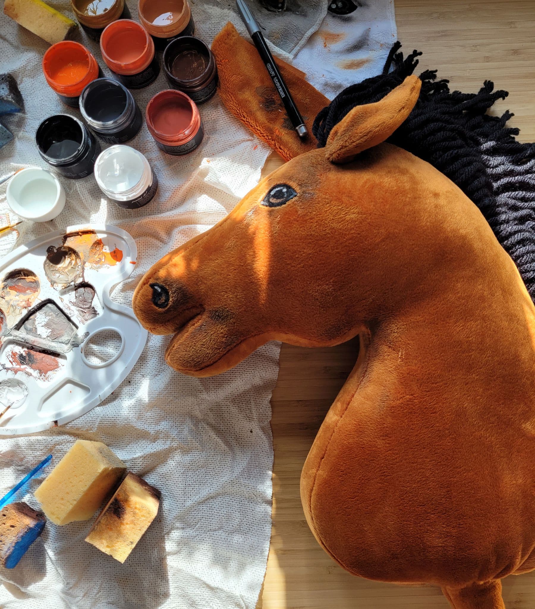 Hobby Horse Duży koń na kiju Premium -  jasnogniady A3