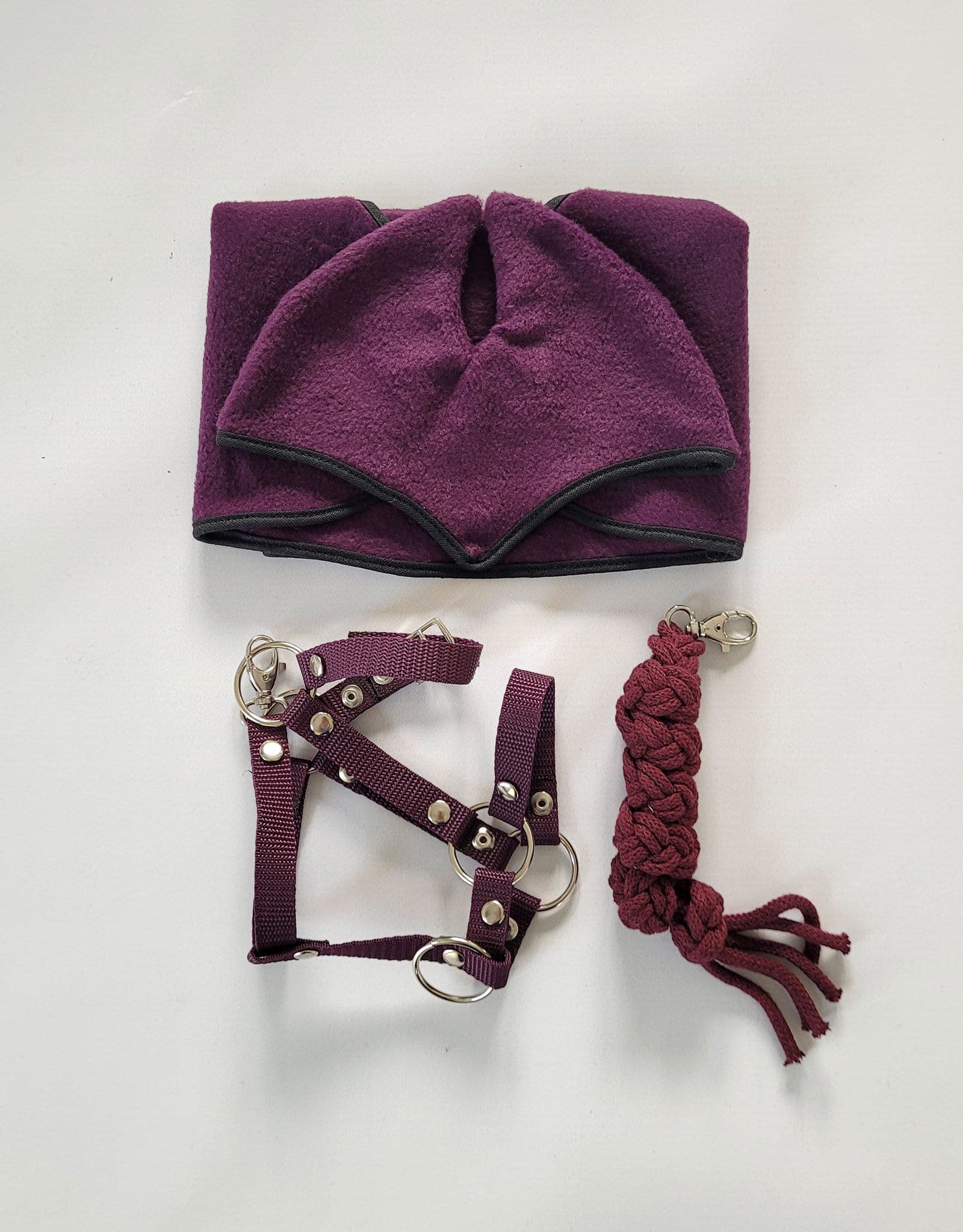 Zestaw dla Hobby Horse A3: derka + nauszniki – śliwka