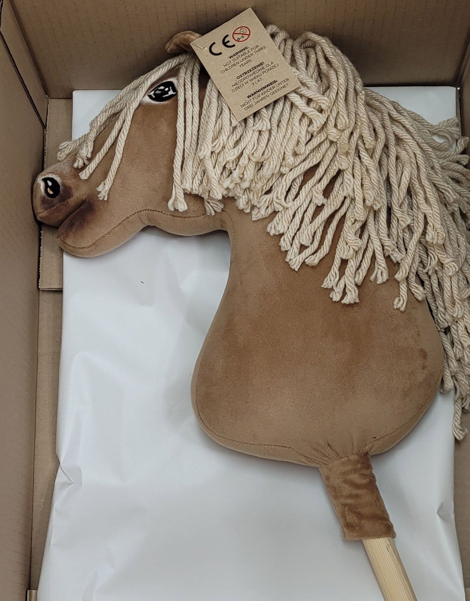 Hobby Horse Duży koń na kiju Premium - izabelowaty  A3
