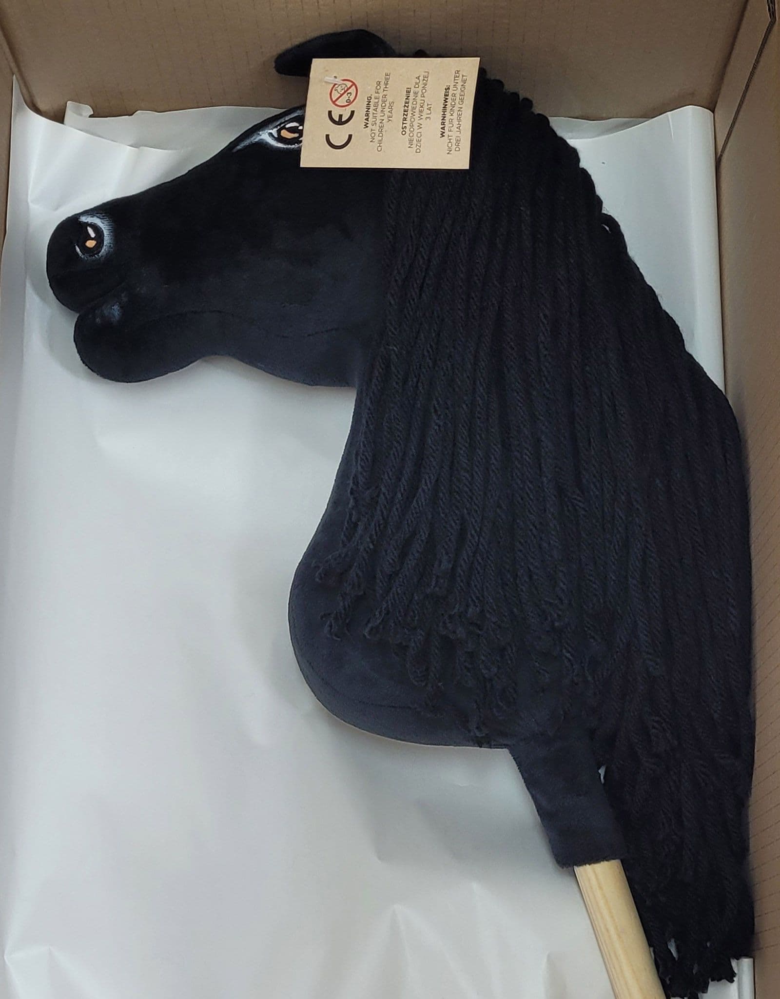 Hobby Horse Duży koń na kiju Premium - fryz koń fryzyjski II A3