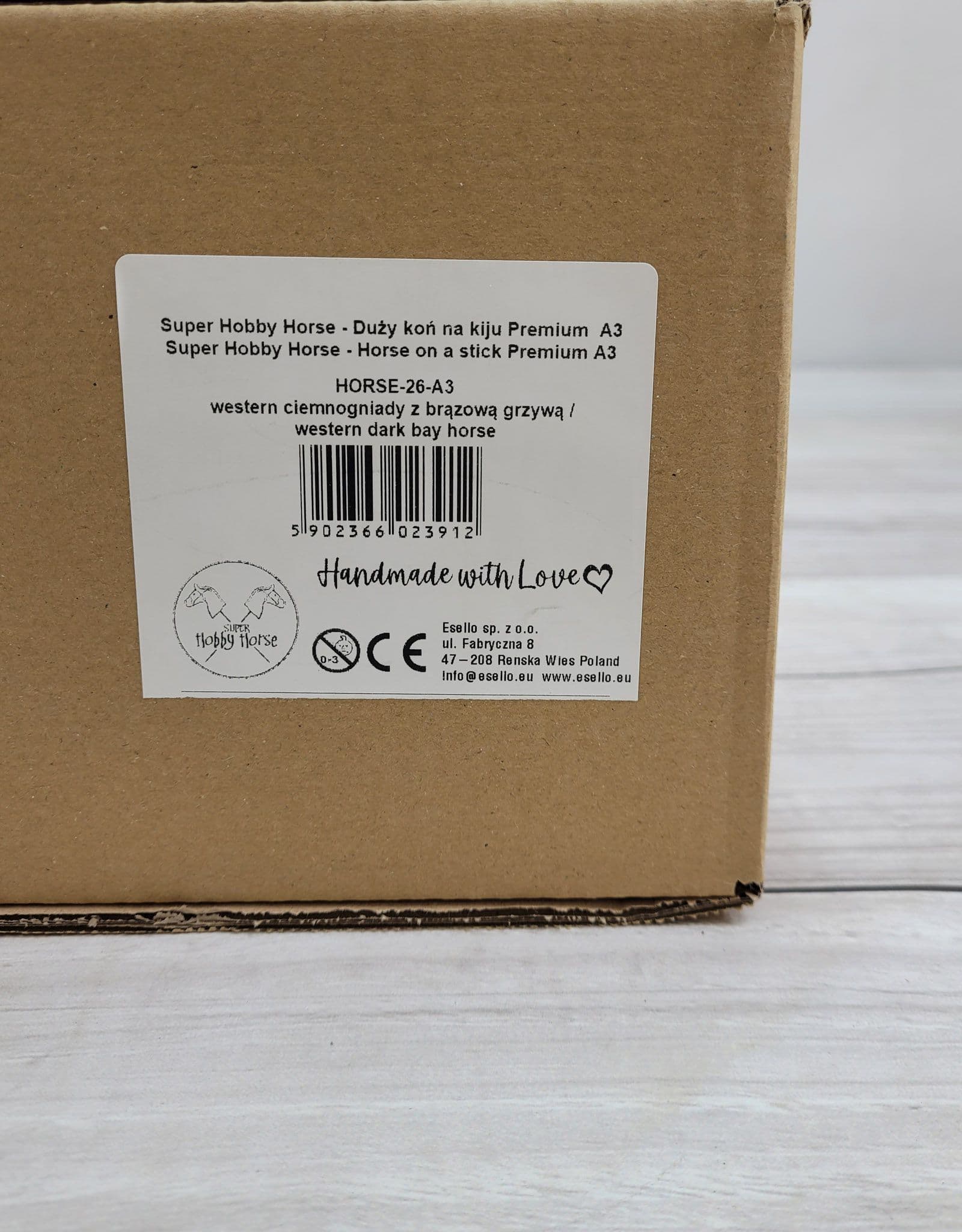 Hobby Horse Duży koń na kiju Premium - western ciemnogniady z brązową grzywą A3