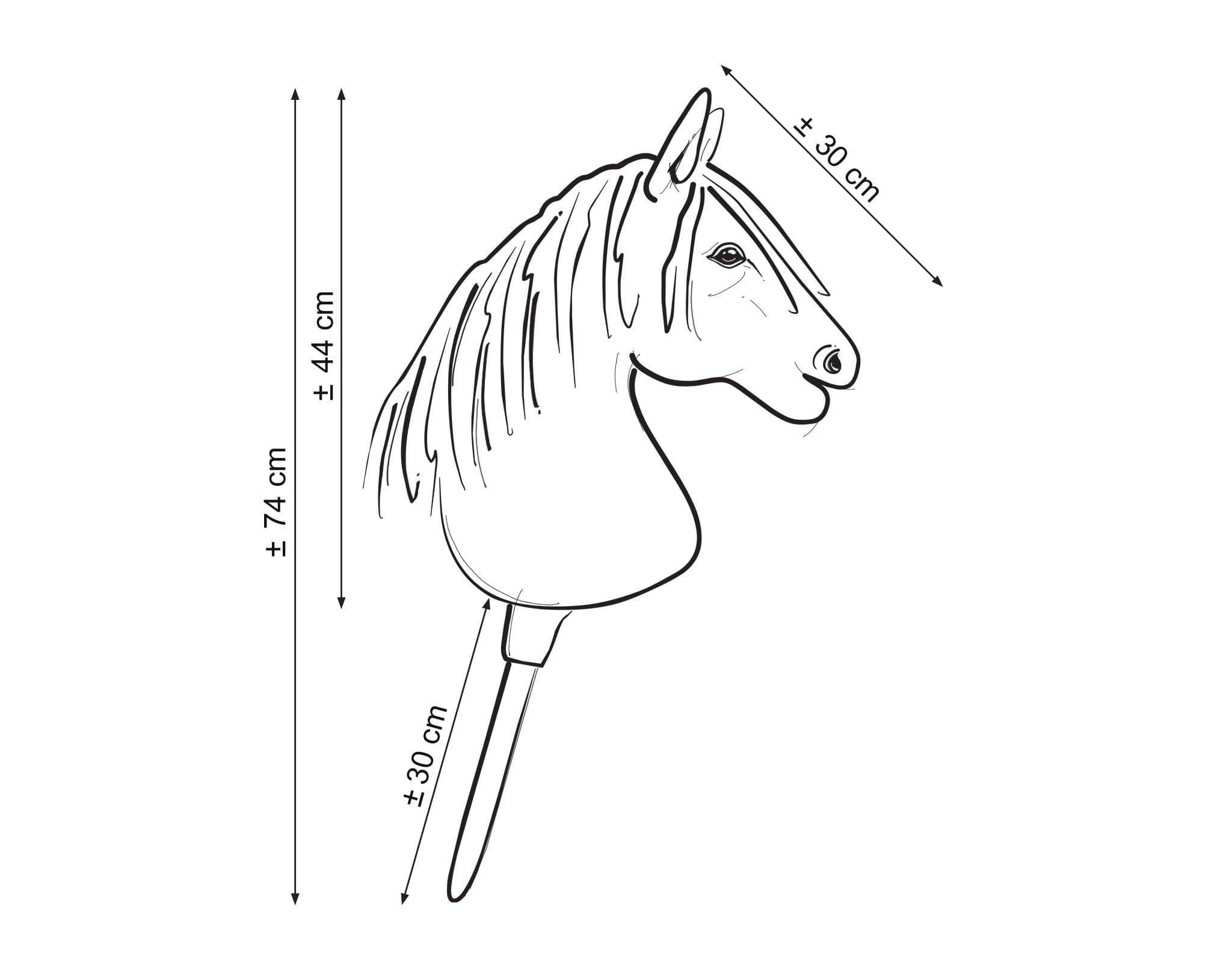 Hobby Horse Duży koń na kiju Premium -  jasnogniady A3