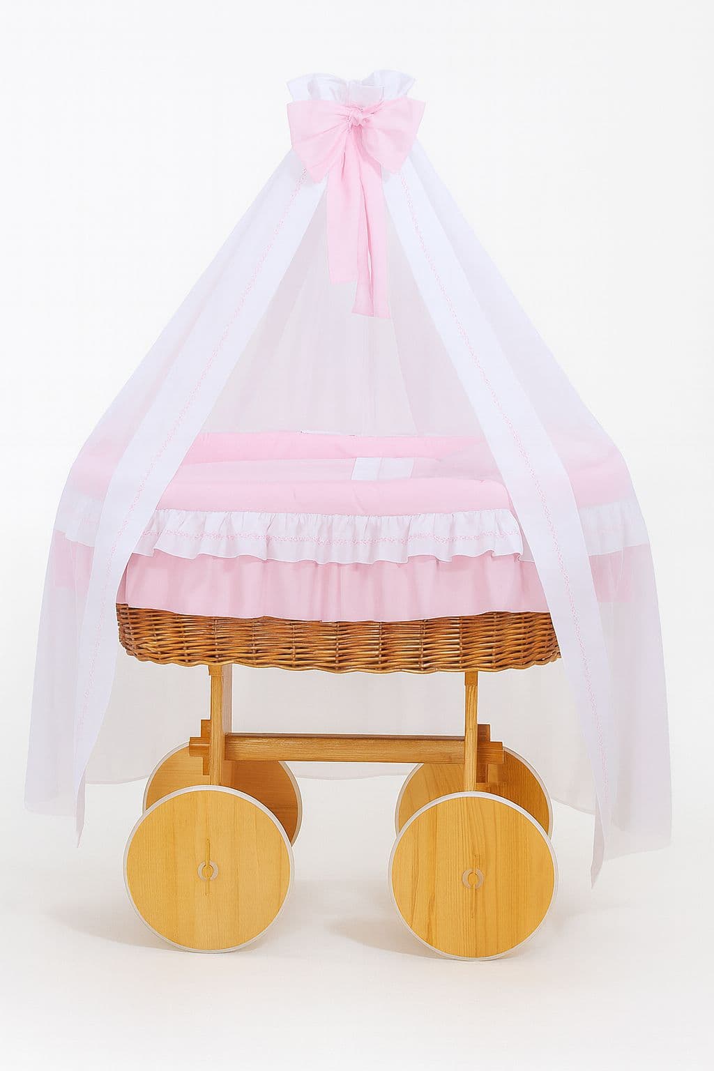 Kosz Mojżesza z baldachimem Deluxe- Bell Amy różowy