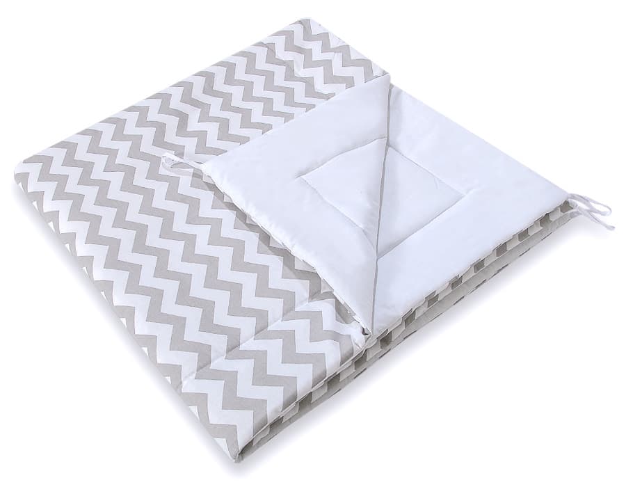 Namiot TIPI dla dzieci +mata + zawieszki pióra -  Chevron szary