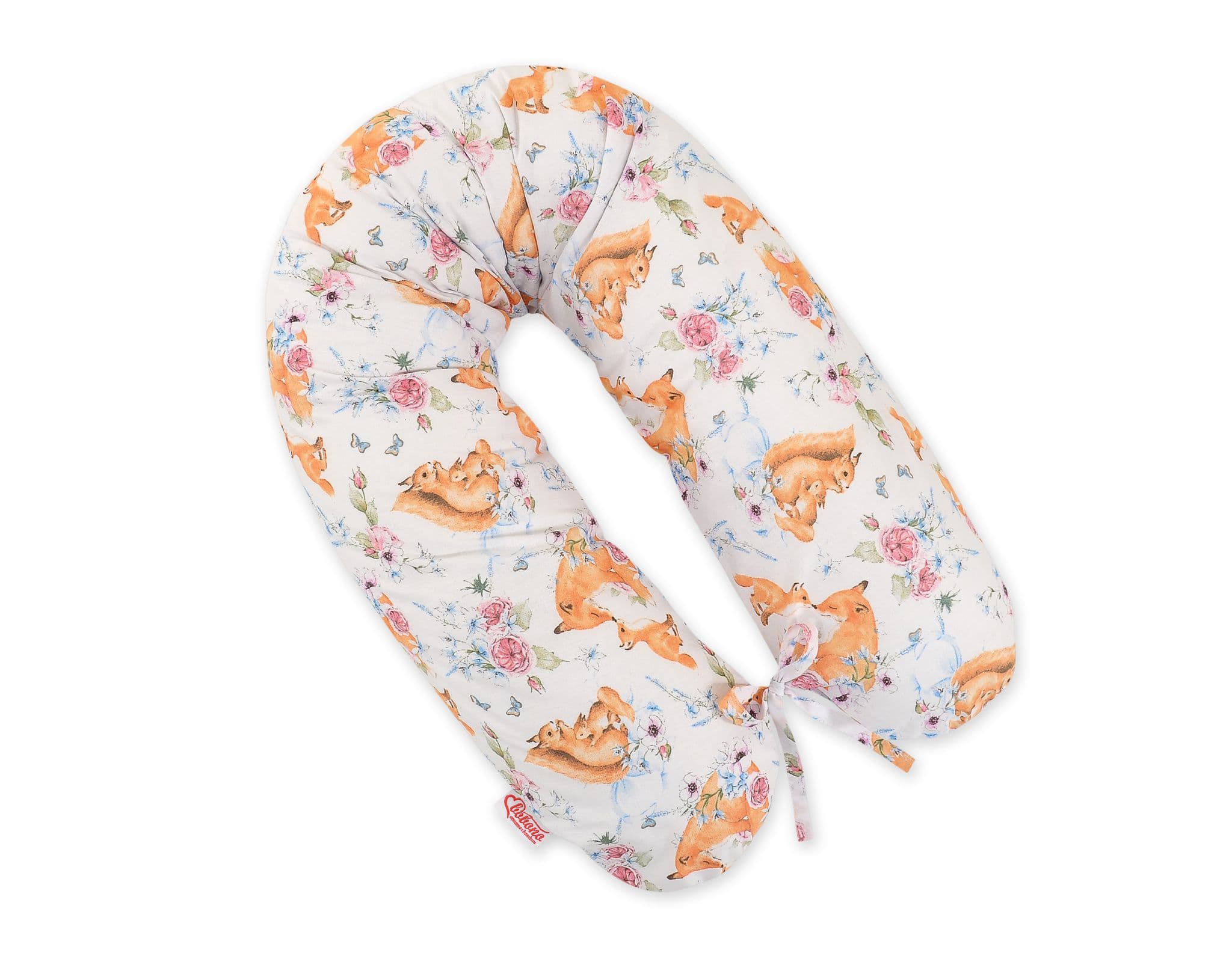 Poduszka ciążowa Longer dla kobiet w ciąży do spania + zdejmowana poszewka - Foxes and sqiurrels