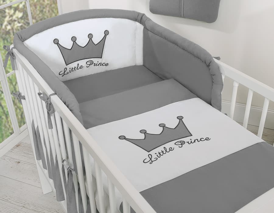 Ochraniacz uniwersalny 120x60cm- Little Prince/Princess antracyt
