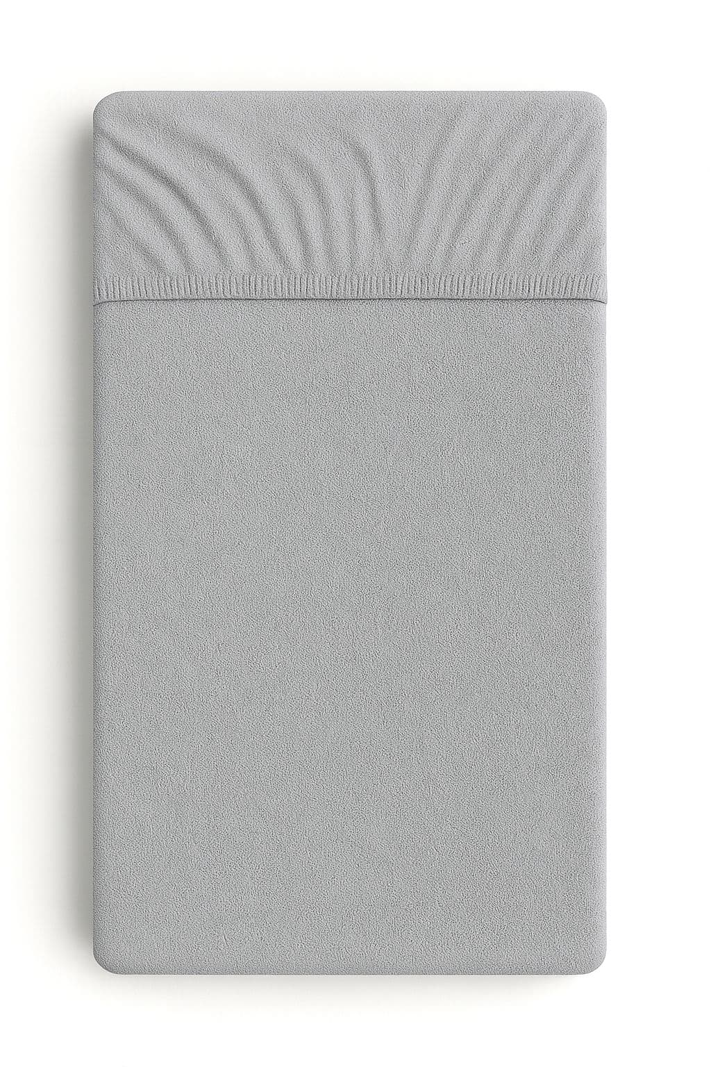 Przescieradło frotte do łóżeczka 120x60cm- szare
