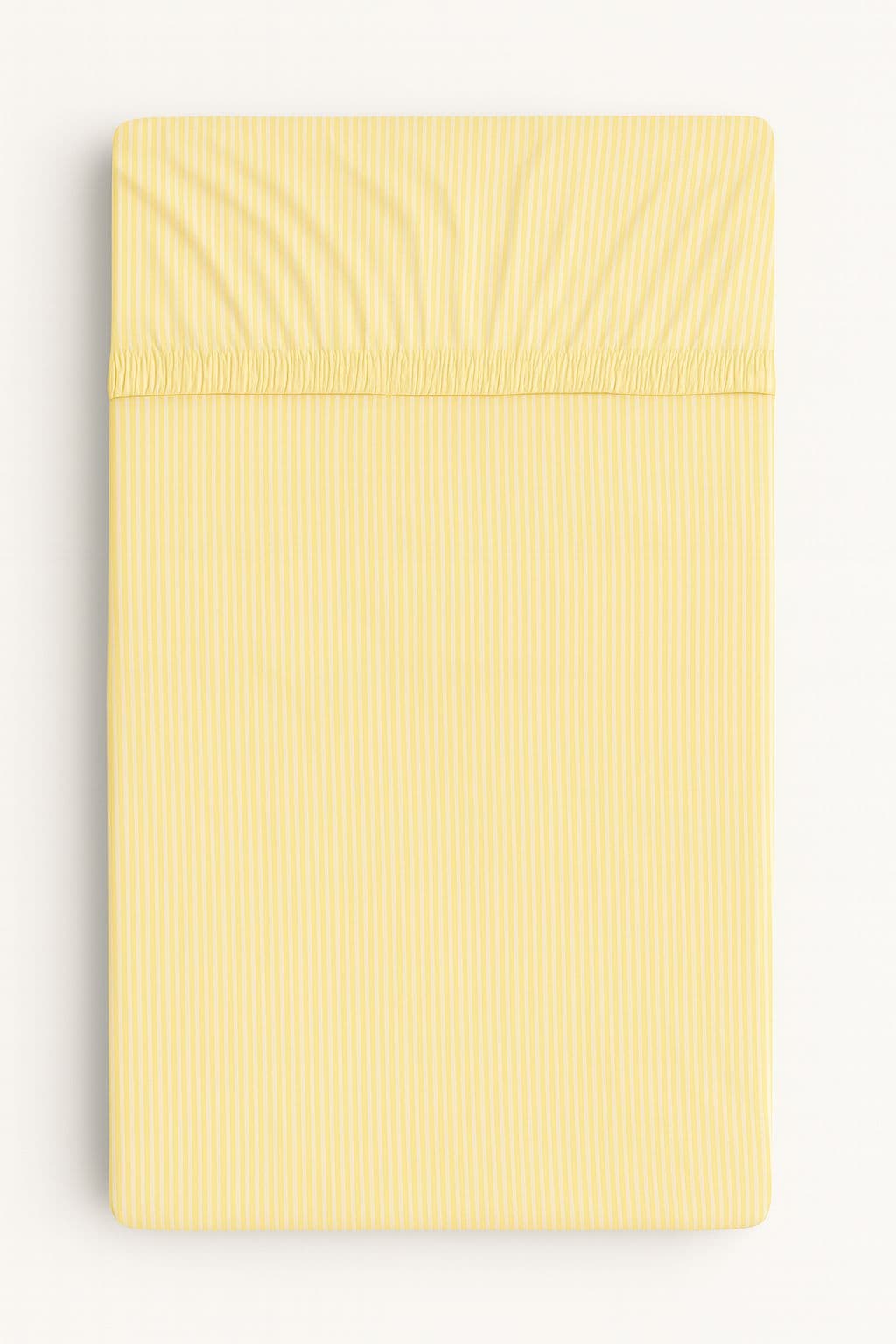 Prześcieradło bawełna 120x60cm paseczki żółte