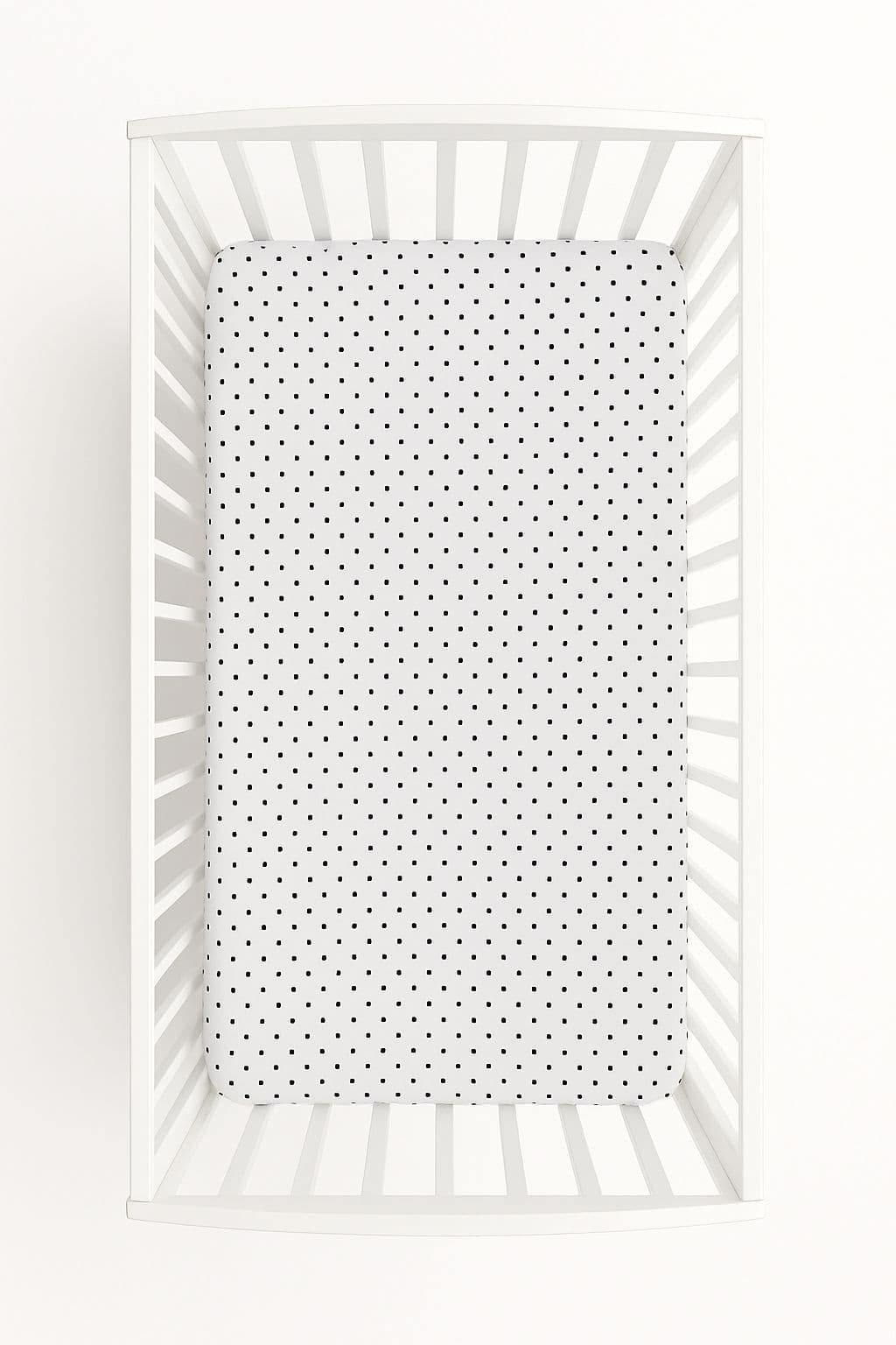 Prześcieradło bawełna 120x60cm grochy czarne