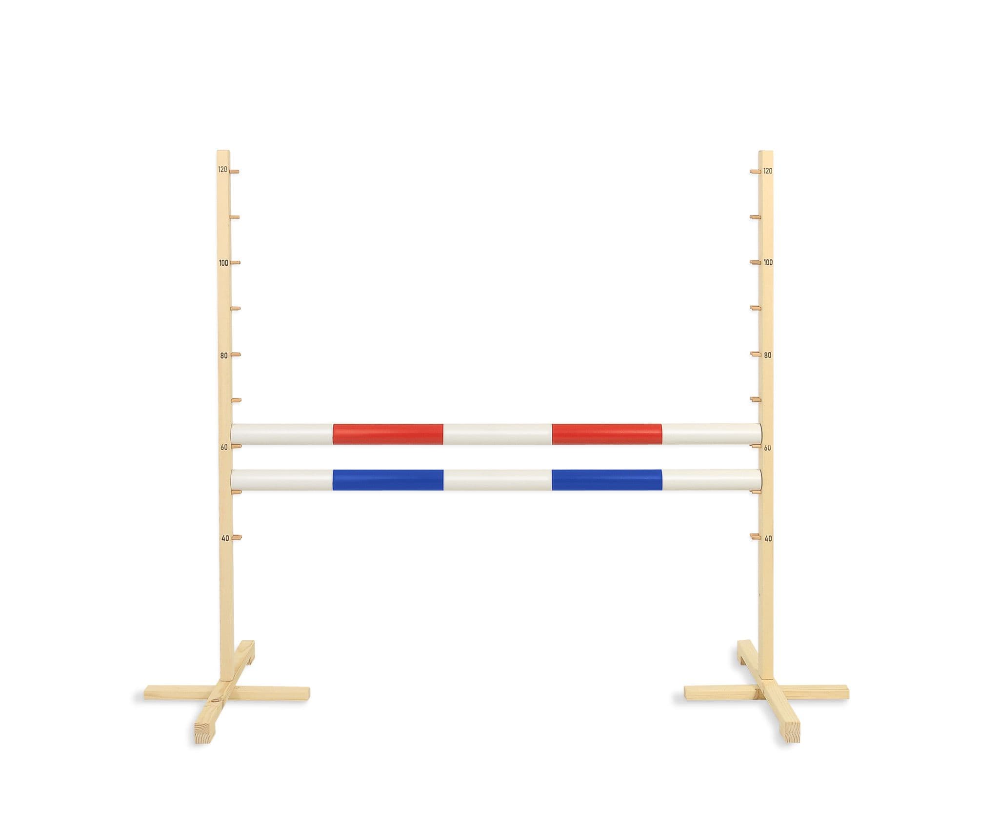 Przeszkoda skokowa do Hobby Horse 120cm, dwie belki - czerwona i niebieska