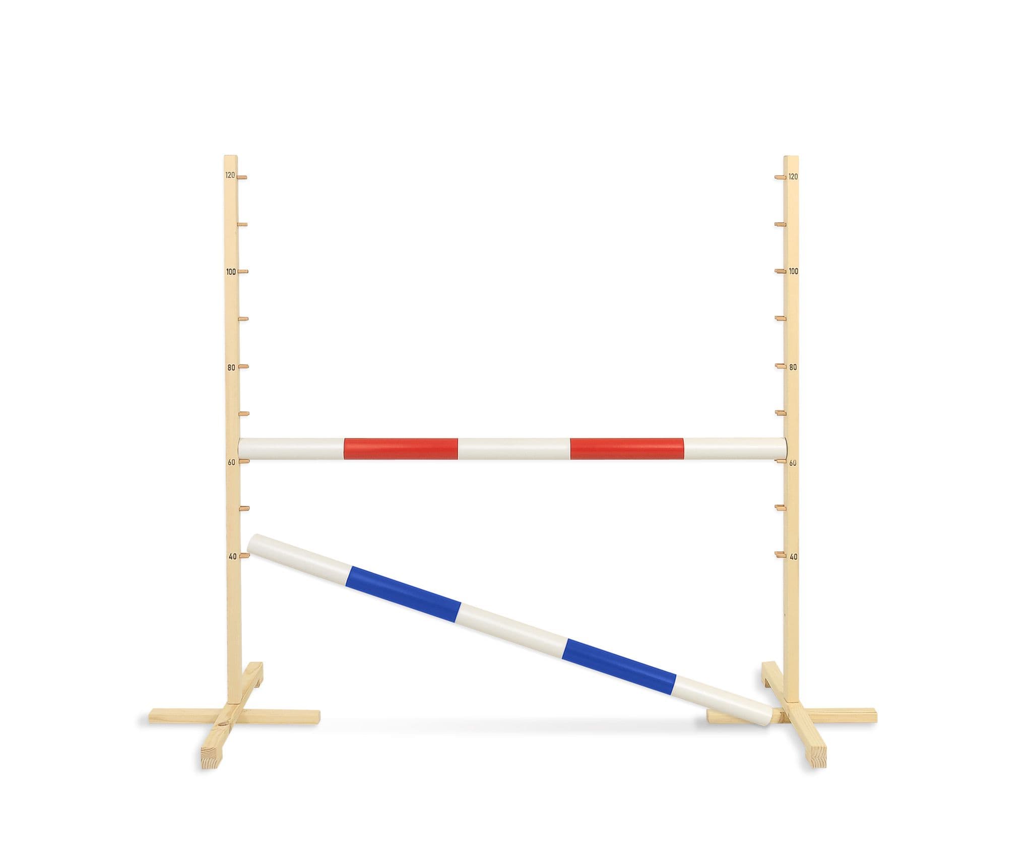 Przeszkoda skokowa do Hobby Horse 120cm, dwie belki - czerwona i niebieska