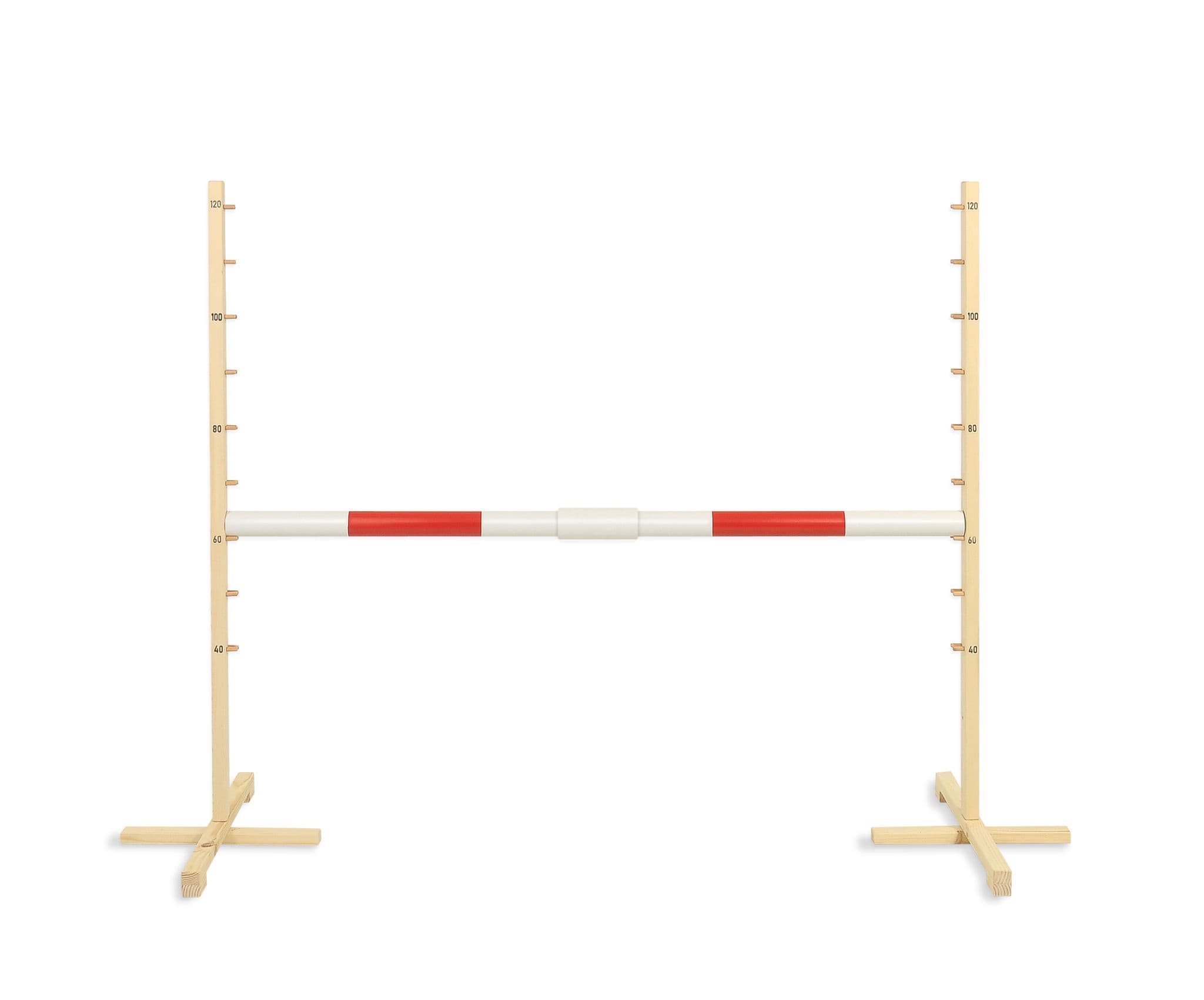 Przeszkoda skokowa do Hobby Horse 160cm, h-120 cm, belka czerwona