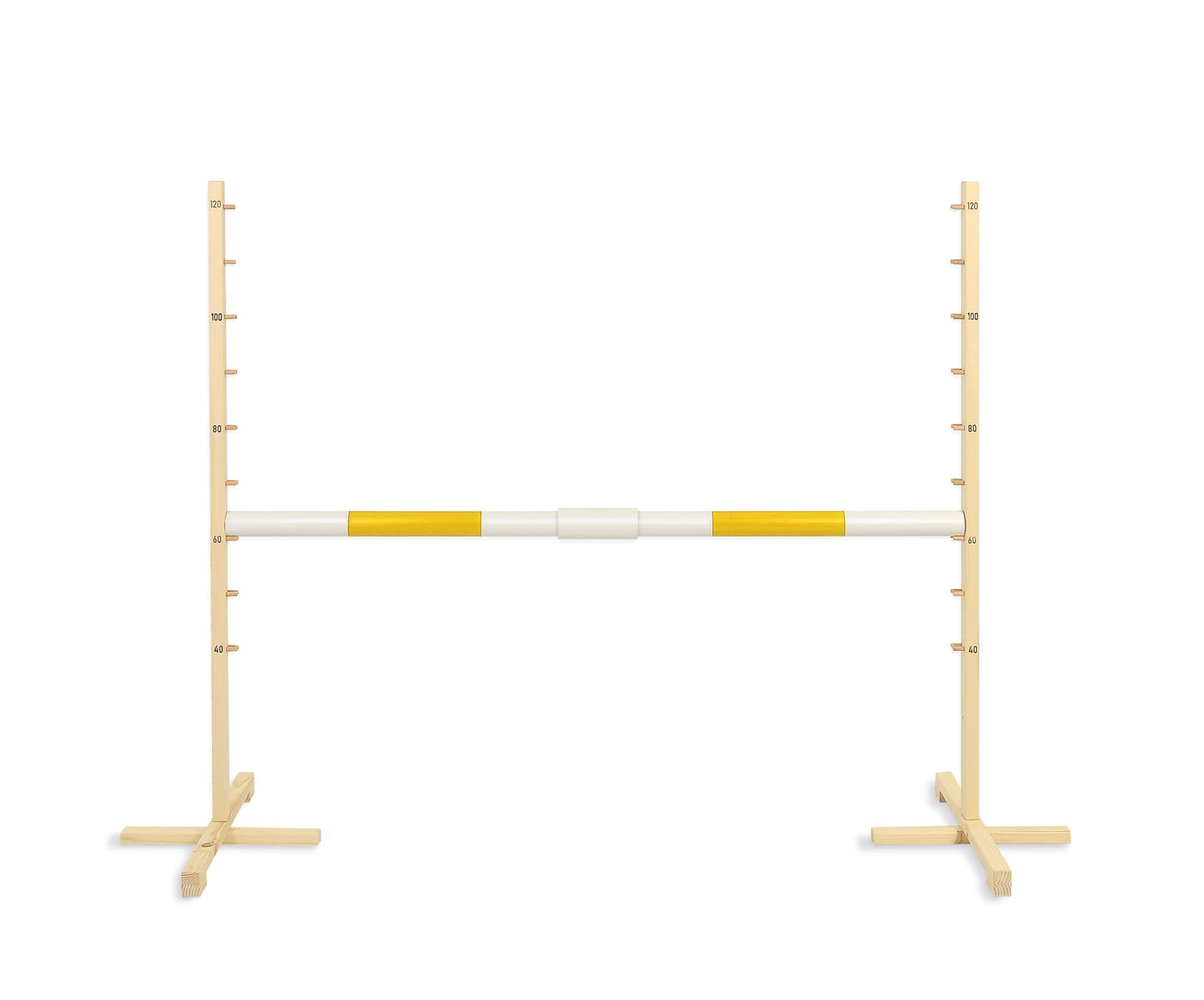 Przeszkoda skokowa do Hobby Horse 160cm, h-120 cm, belka żółta