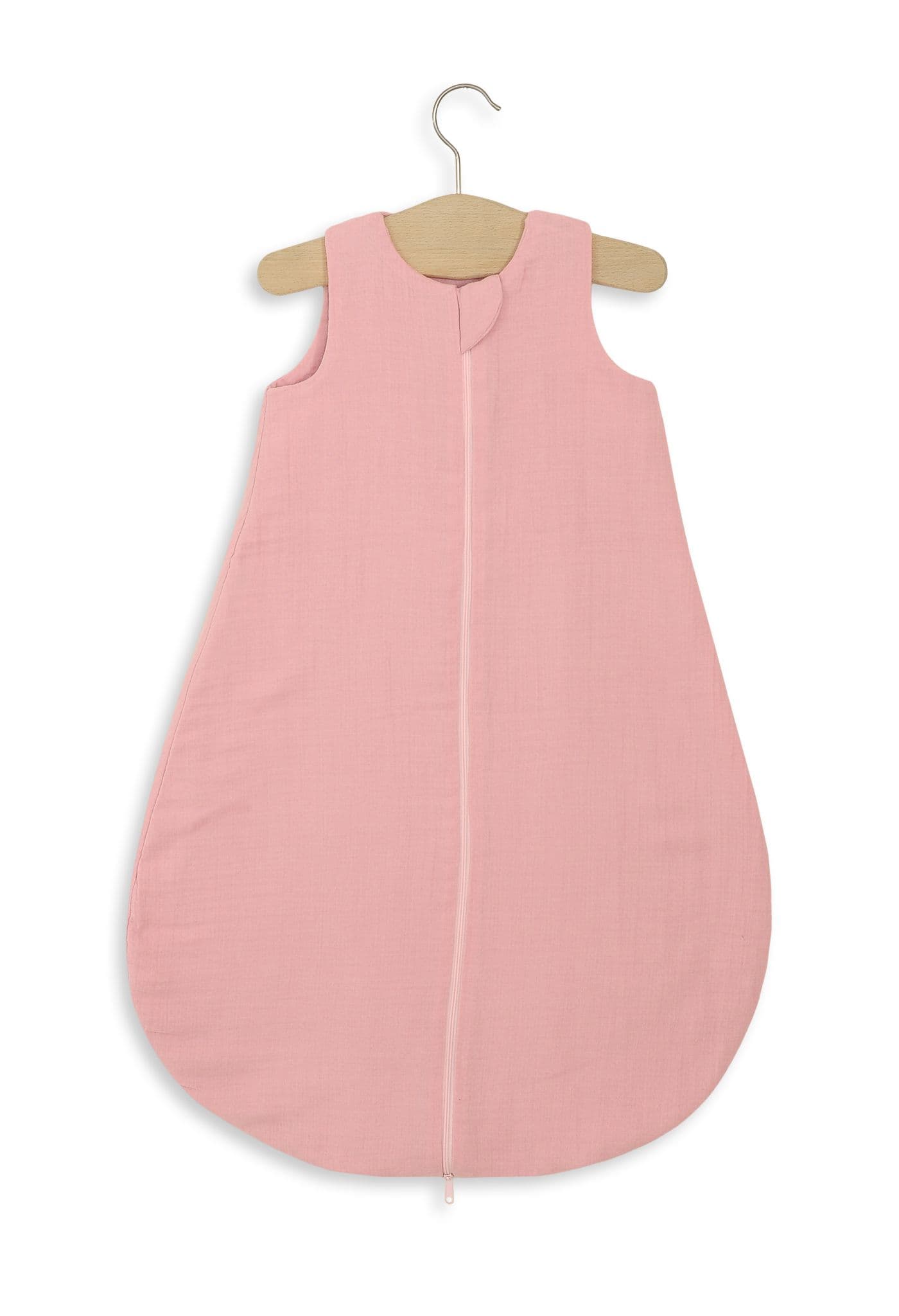 Muślinowy śpiworek dla dzieci zaokrąglony M 6-12 mcy letni TOG 1.0 - pastel pink