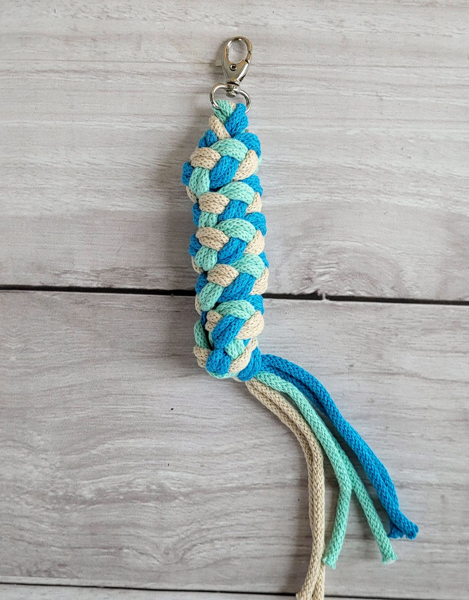 Uwiąz dla Hobby Horse ze sznurka – mięta/ turkus/ jasny beż