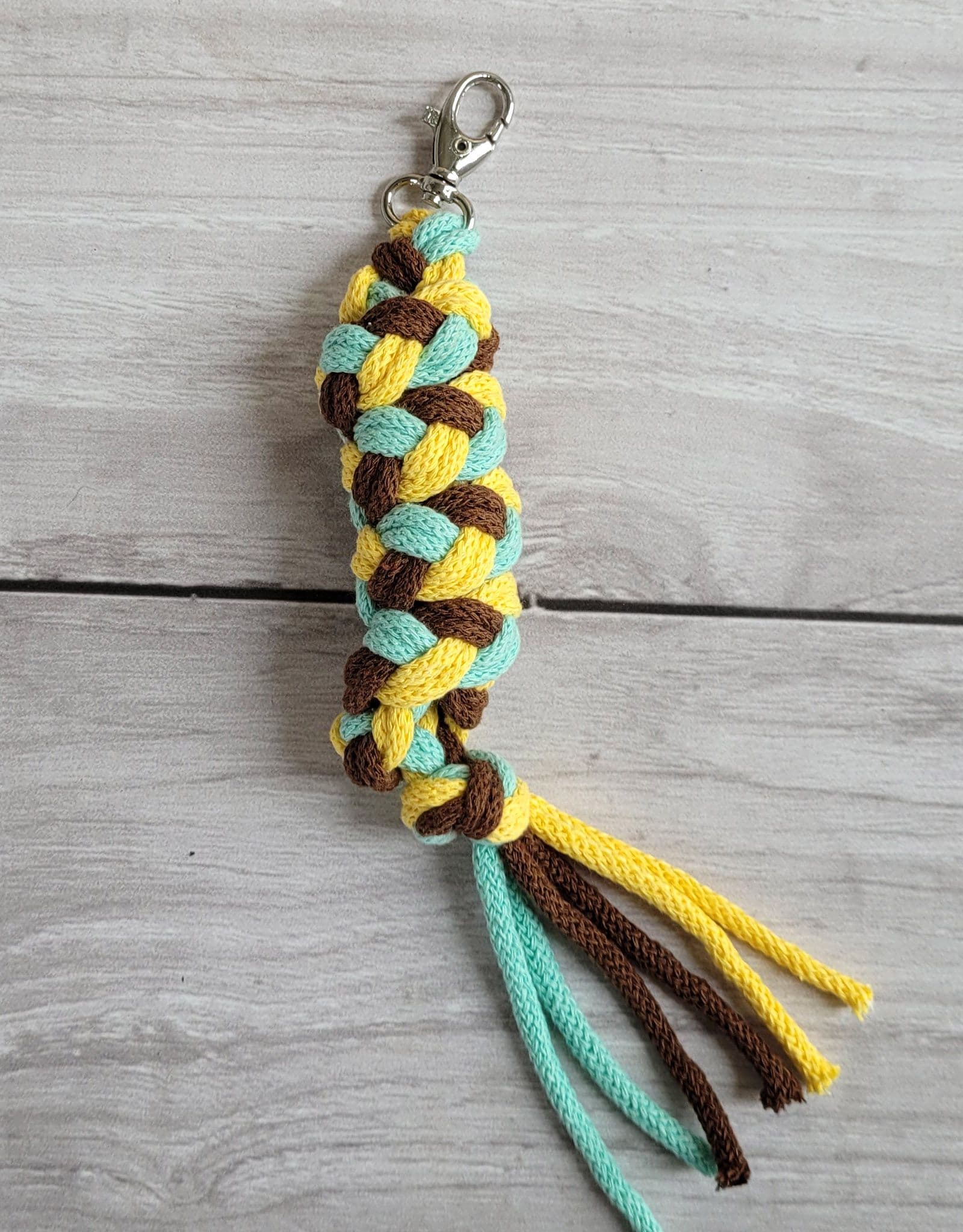 Uwiąz dla Hobby Horse ze sznurka – żółty/ mięta/ brąz