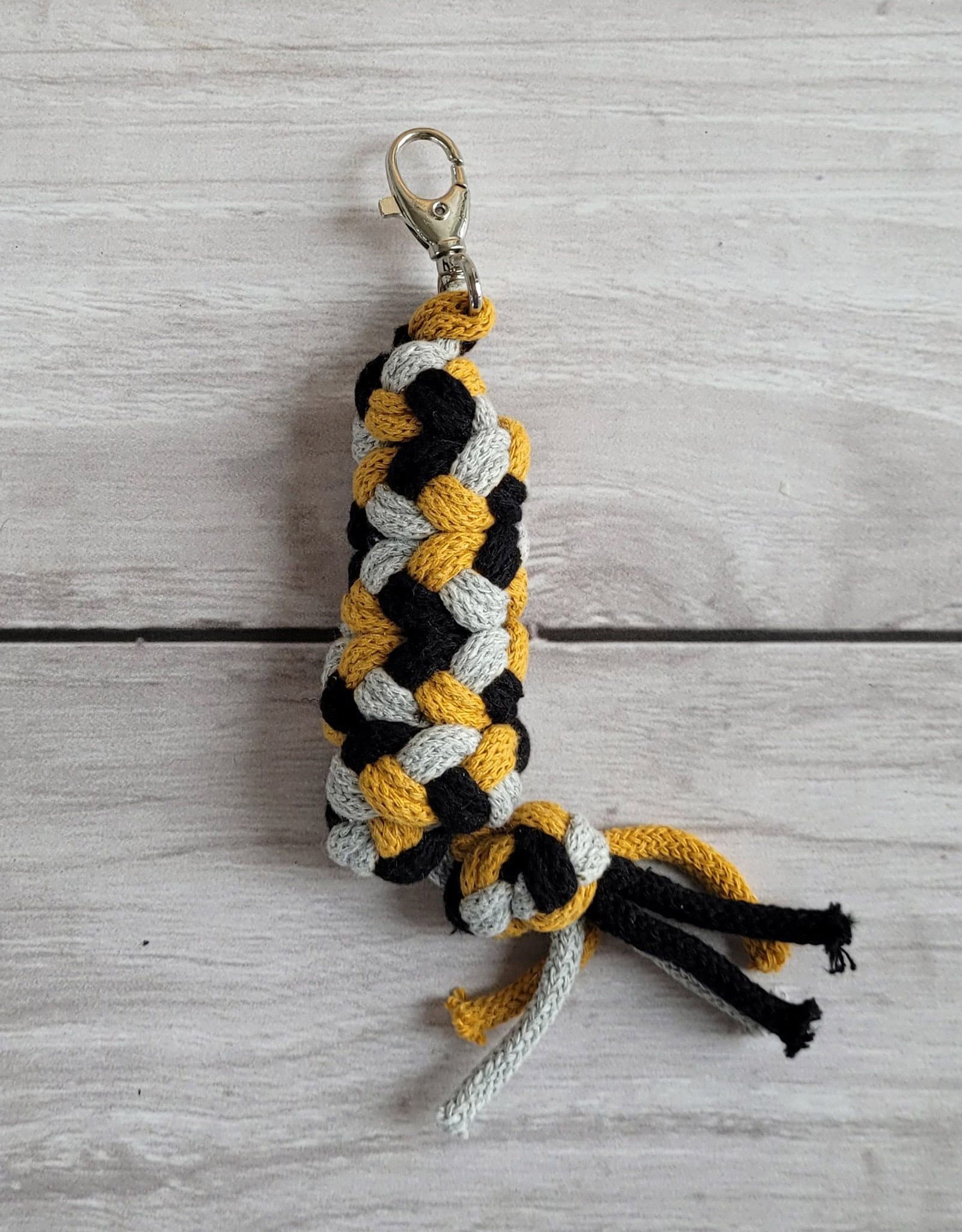 Uwiąz dla Hobby Horse ze sznurka – musztardowy/ szary/ czarny
