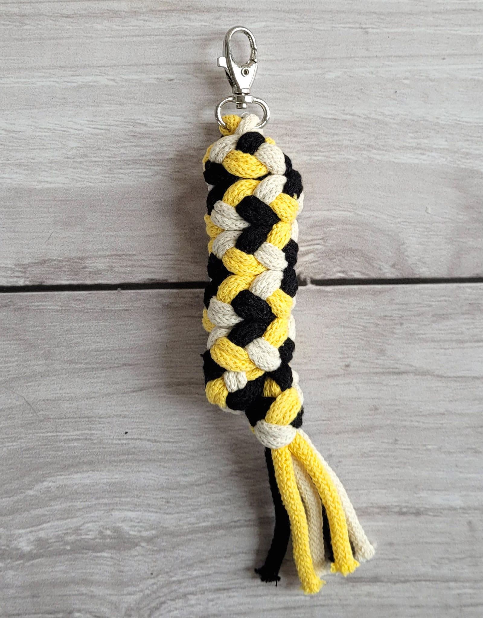 Uwiąz dla Hobby Horse ze sznurka – żółty/ śmietanka/ czarny