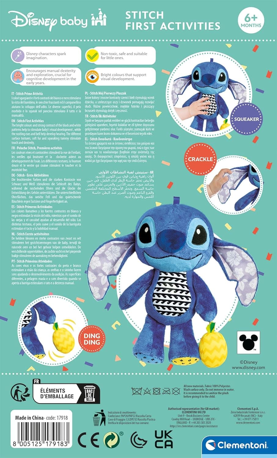 Clementoni baby Stitch Mój pierwszy pluszak 17918