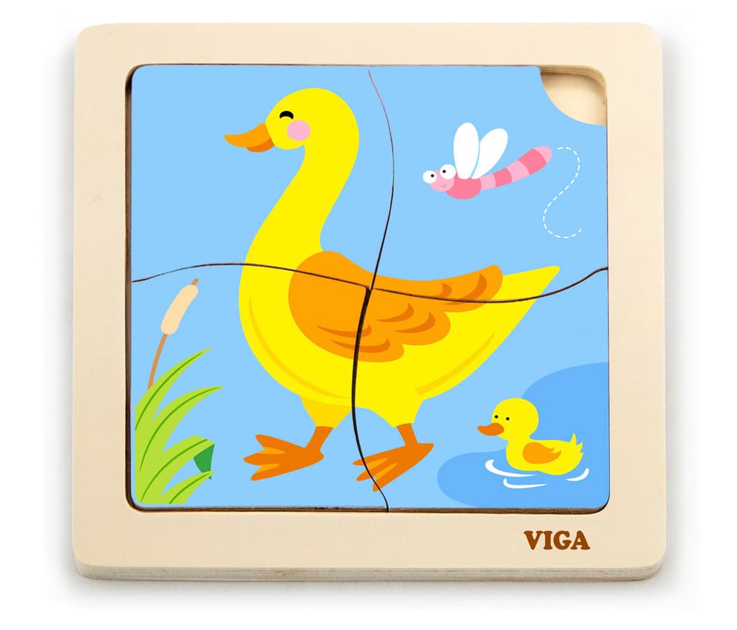 Viga 51314 Puzzle na podkładce - Kaczuszka